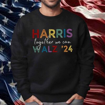 Harris Walz V-Neck, Sweatshirt, T-Shirt, Harris Walz 2024, Kamala Shirt, Together We Can T-Shirt