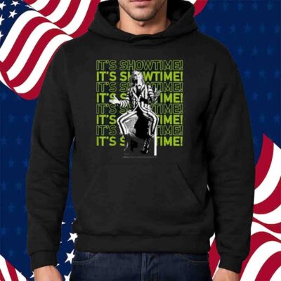 Beetlejuice It's Showtime Text Stack T-Shirt
