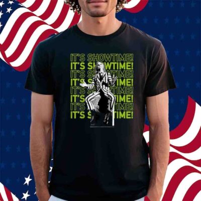 Beetlejuice It's Showtime Text Stack T-Shirt