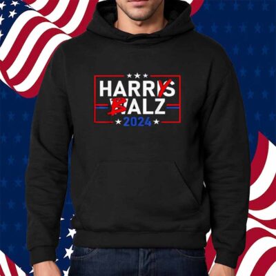 Funny Harris Walz 24 Harry Balz 2024 Meme Democratics Vote T-Shirt