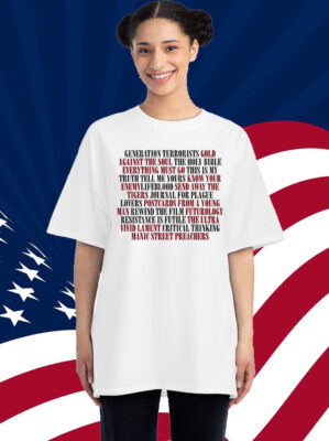 Generation Terrorists Gold Against The Soul The Holy Bible Everything Must Go Shirt