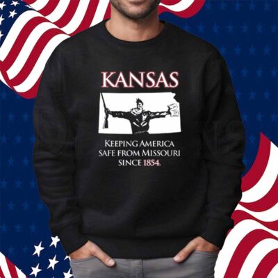 Kansas Keeping America Safe From Missouri Since 1854 T-Shirt