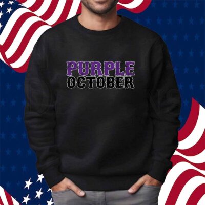 NEW YORK BASEBALL PURPLE OCTOBER T-SHIRT