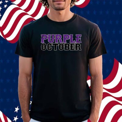 NEW YORK BASEBALL PURPLE OCTOBER T-SHIRT