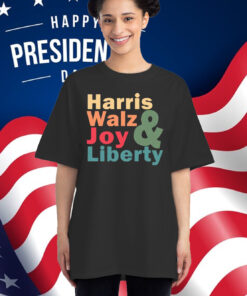 Retro 2024 Harris Walz Joy Liberty Shirt