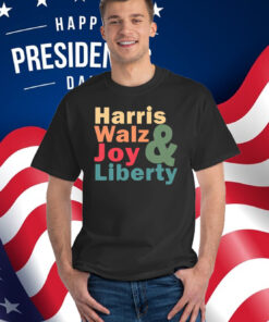 Retro 2024 Harris Walz Joy Liberty Shirt