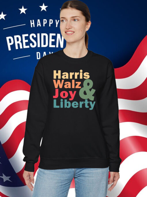 Retro 2024 Harris Walz Joy Liberty Shirt