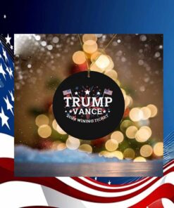 Congratulation Trump Vance 2024 Wining Ticket Ornament