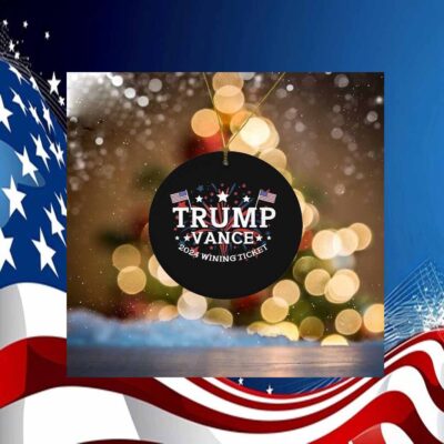 Congratulation Trump Vance 2024 Wining Ticket Ornament