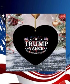 Congratulation Trump Vance 2024 Wining Ticket Ornament