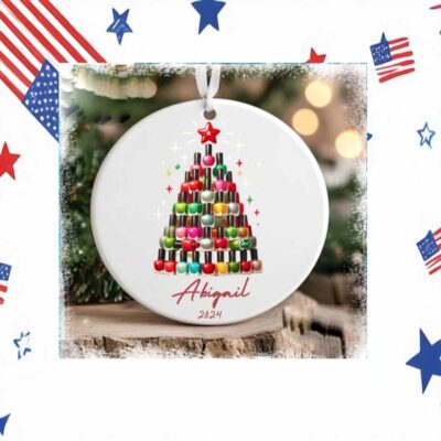 Personalized Nail Artist Christmas Tree Ornament