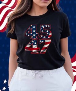Trump 2024 President 45 and 47 American Flag Shirt