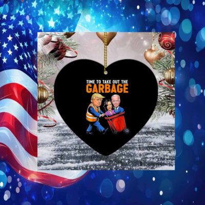 Trump Time To Take Out Garbage Biden Harris Ornament