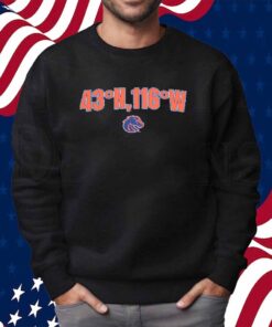 BOISE STATE FOOTBALL 43 N, 116 W SHIRT