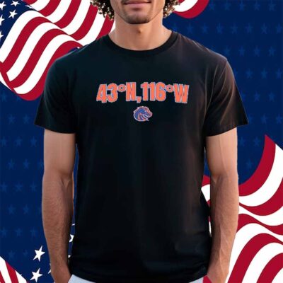 BOISE STATE FOOTBALL 43 N, 116 W SHIRT