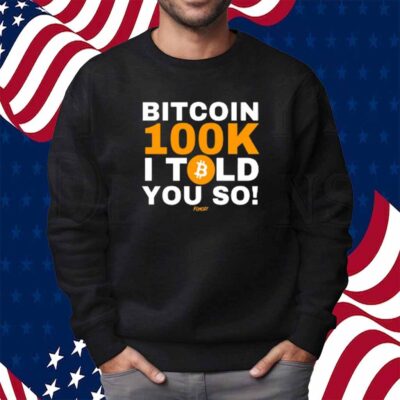 Fomo21 Bitcoin 100K I Told You So Shirt