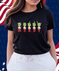 Grinch Hand ASL Merry Christmas Shirt