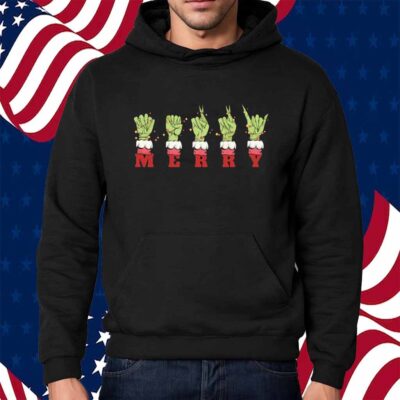 Grinch Hand ASL Merry Christmas Shirt