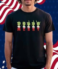 Grinch Hand ASL Merry Christmas Shirt