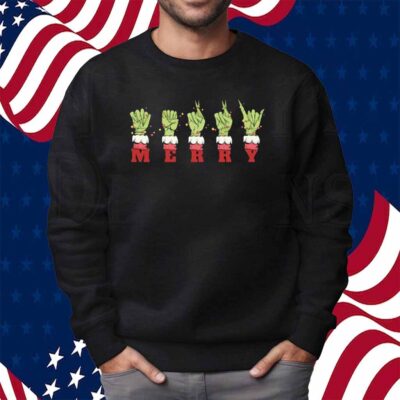 Grinch Hand ASL Merry Christmas Shirt
