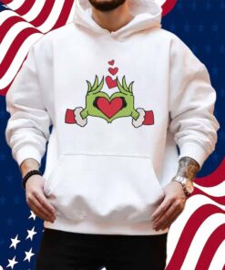 Grinch Heart Hand Embroidery Shirt