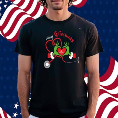 Grinch Nurse Christmas T-Shirt