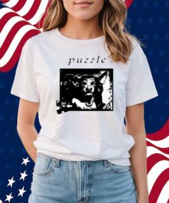 Hello Puzzle Dog Pink Shirt