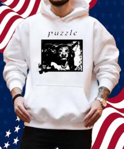 Hello Puzzle Dog Pink Shirt