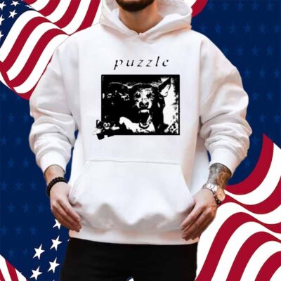 Hello Puzzle Dog Pink Shirt