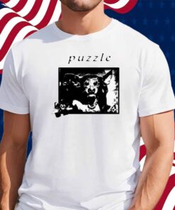 Hello Puzzle Dog Pink Shirt