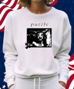 Hello Puzzle Dog Pink Shirt