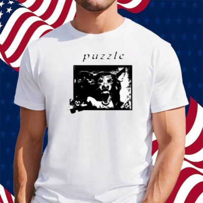 Hello Puzzle Dog Pink Shirt