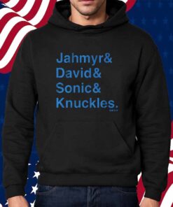 JAHYMR GIBBS & DAVID MONTGOMERY SONIC & KNUCKLES AMPERSAND SHIRT
