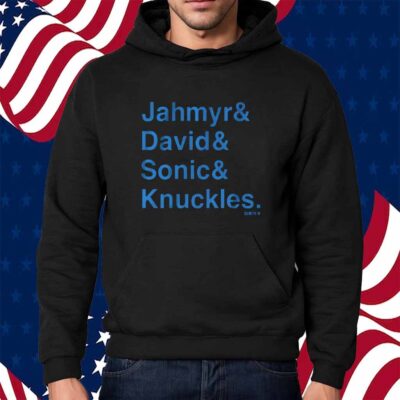 JAHYMR GIBBS & DAVID MONTGOMERY SONIC & KNUCKLES AMPERSAND SHIRT