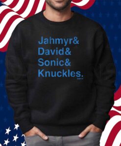 JAHYMR GIBBS & DAVID MONTGOMERY SONIC & KNUCKLES AMPERSAND SHIRT