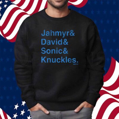 JAHYMR GIBBS & DAVID MONTGOMERY SONIC & KNUCKLES AMPERSAND SHIRT