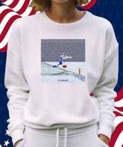 Josh Allen Flying Touchdown Snow Pixel Shirt