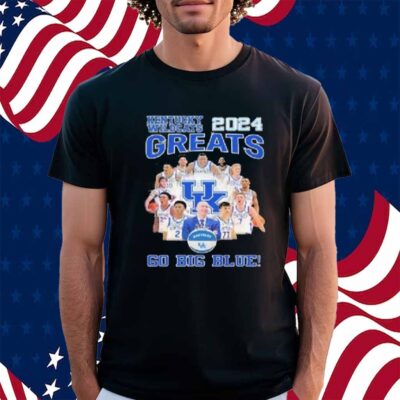 Kentucky Wildcats 2024 Greats Go Big Blue Signatures Shirt