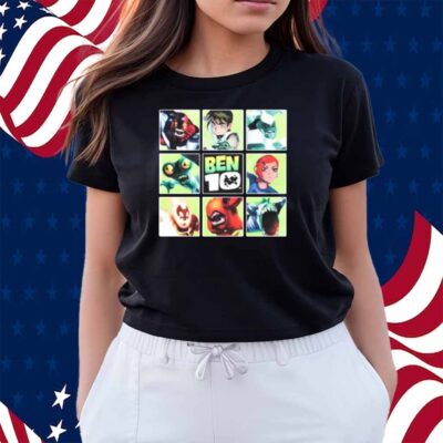Limted Ben 10 Alien Forms Panels Shirt