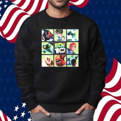 Limted Ben 10 Alien Forms Panels Shirt