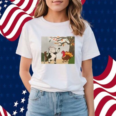 Limted Leanbeefpatty Turkey Time Cow Shirt