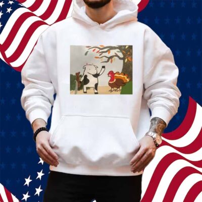 Limted Leanbeefpatty Turkey Time Cow Shirt