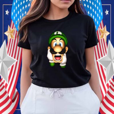 Luigi's Mansion Luigi Yelling Super Mario Shirt