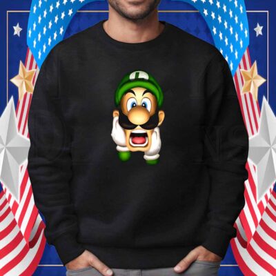 Luigi's Mansion Luigi Yelling Super Mario Shirt