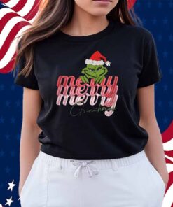 Merry Christmas Grinch Embroidery Shirt