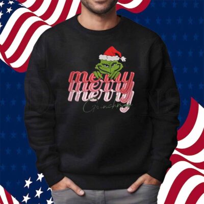 Merry Christmas Grinch Embroidery Shirt