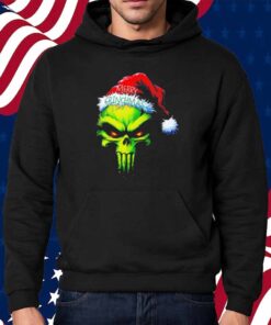 Merry Grinchmas Grinch Santa Punisher skull Logo Shirt