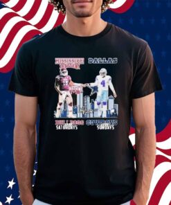 Mississippi State Bulldogs On Saturdays Dallas Cowboys On Sundays Shirt