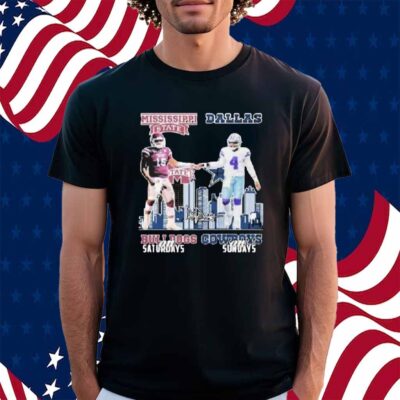Mississippi State Bulldogs On Saturdays Dallas Cowboys On Sundays Shirt