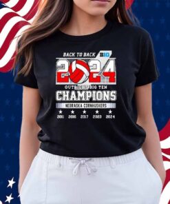 Nebraska Cornhuskers Back To Back Outright Big Ten Champions 2024 Shirt